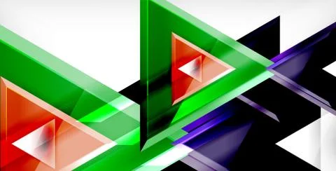 3d triangular vector minimal abstract background design, abstract poster Illustrazione stock