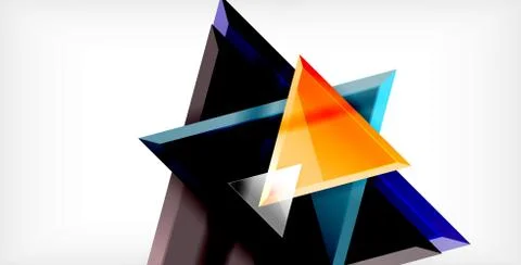 3d triangular vector minimal abstract background design, abstract poster Illustrazione stock