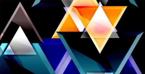 3d triangular vector minimal abstract background design, abstract poster Illustrazione stock