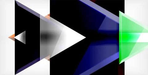 3d triangular vector minimal abstract background design, abstract poster Stock Illustration
