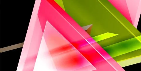 3d triangular vector minimal abstract background design, abstract poster Stock Illustration