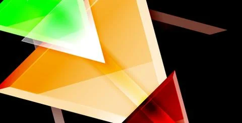 3d triangular vector minimal abstract background design, abstract poster Stock Illustration
