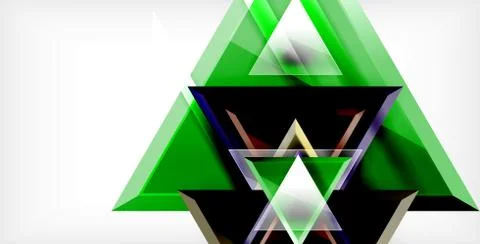 3d triangular vector minimal abstract background design, abstract poster Stock Illustration