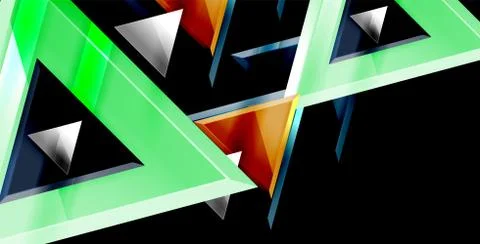3d triangular vector minimal abstract background design, abstract poster Ilustración de archivo