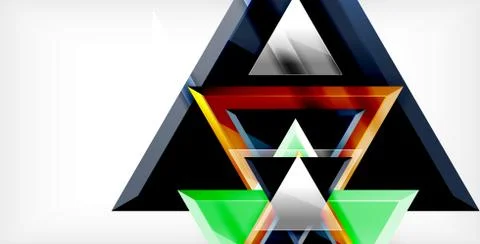 3d triangular vector minimal abstract background design, abstract poster Stock Illustration