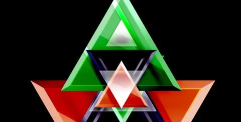 3d triangular vector minimal abstract background design, abstract poster Stock Illustration