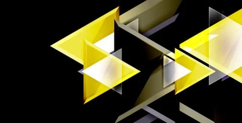 3d triangular vector minimal abstract background design, abstract poster Stock Illustration