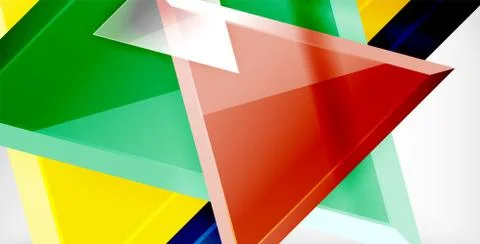3d triangular vector minimal abstract background design, abstract poster Illustrazione stock