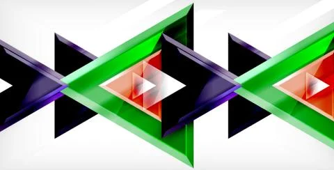 3d triangular vector minimal abstract background design, abstract poster Stock Illustration