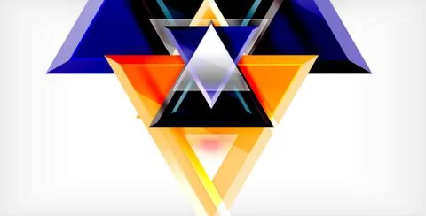 3d triangular vector minimal abstract background design, abstract poster イラスト素材