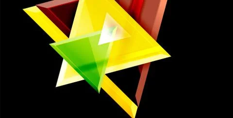 3d triangular vector minimal abstract background design, abstract poster Ilustração Stock