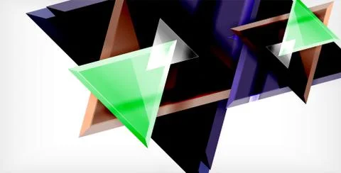 3d triangular vector minimal abstract background design, abstract poster Illustrazione stock