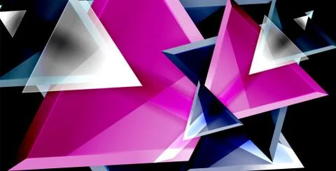 3d triangular vector minimal abstract background design, abstract poster Illustrazione stock