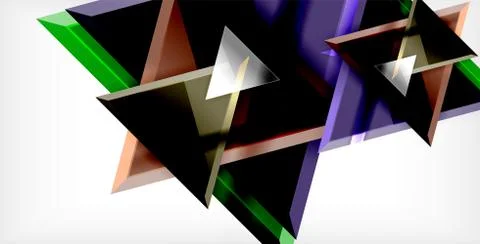 3d triangular vector minimal abstract background design, abstract poster イラスト素材