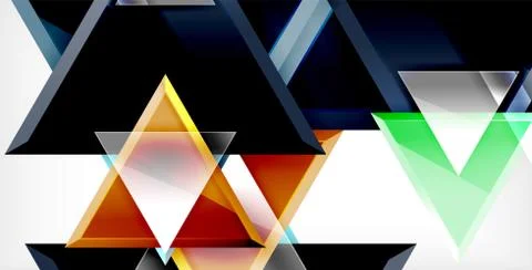 3d triangular vector minimal abstract background design, abstract poster Ilustração Stock