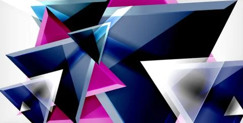 3d triangular vector minimal abstract background design, abstract poster Stock Illustration