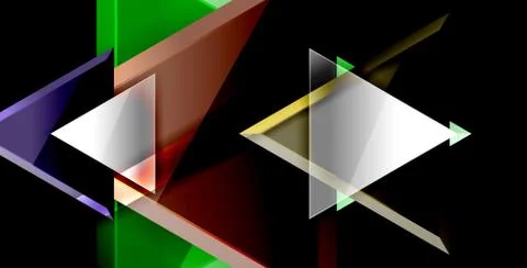 3d triangular vector minimal abstract background design, abstract poster Ilustración de archivo
