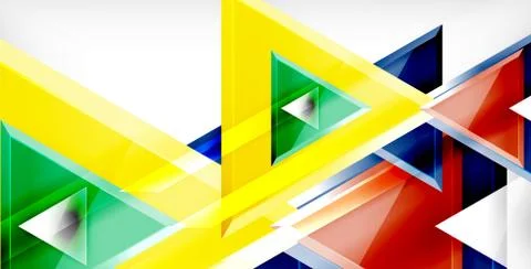3d triangular vector minimal abstract background design, abstract poster Illustrazione stock