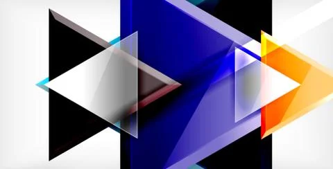 3d triangular vector minimal abstract background design, abstract poster Ilustración de archivo