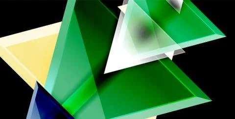 3d triangular vector minimal abstract background design, abstract poster Illustrazione stock