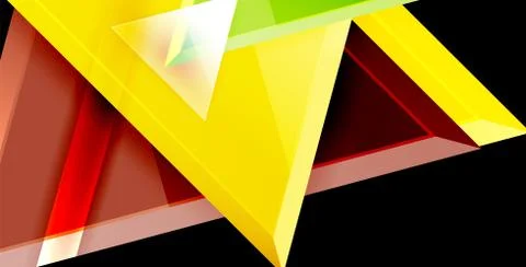 3d triangular vector minimal abstract background design, abstract poster Stock Illustration