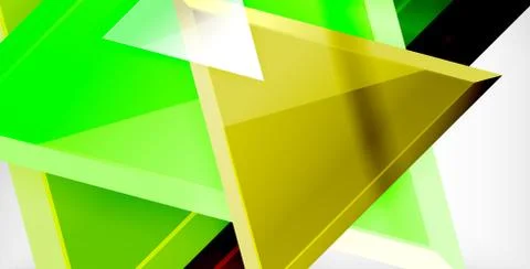 3d triangular vector minimal abstract background design, abstract poster Stock Illustration
