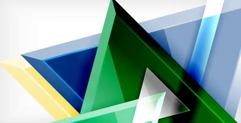 3d triangular vector minimal abstract background design, abstract poster Illustrazione stock