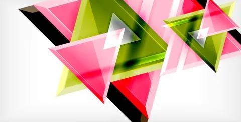 3d triangular vector minimal abstract background design, abstract poster Stock Illustration