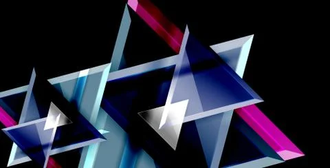 3d triangular vector minimal abstract background design, abstract poster イラスト素材