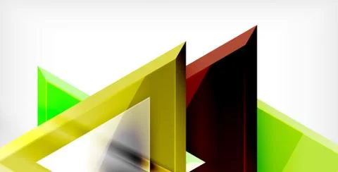 3d triangular vector minimal abstract background design, abstract poster Stock Illustration