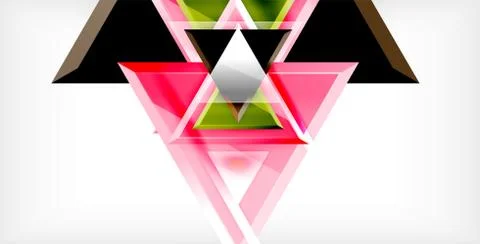 3d triangular vector minimal abstract background design, abstract poster Ilustración de archivo
