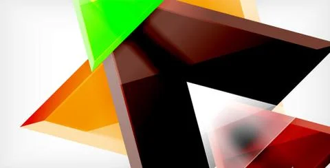 3d triangular vector minimal abstract background design, abstract poster Ilustración de archivo