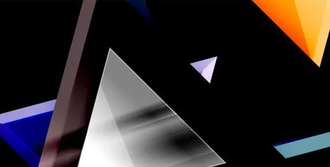 3d triangular vector minimal abstract background design, abstract poster Stock Illustration