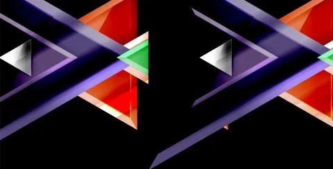 3d triangular vector minimal abstract background design, abstract poster Illustrazione stock