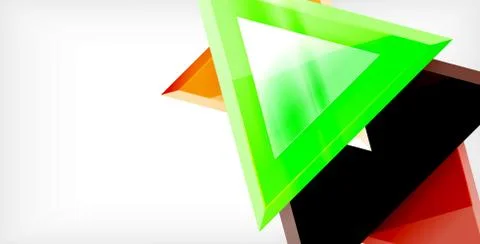 3d triangular vector minimal abstract background design, abstract poster Stock Illustration