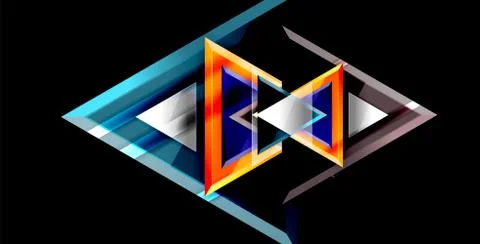 3d triangular vector minimal abstract background design, abstract poster Stock Illustration