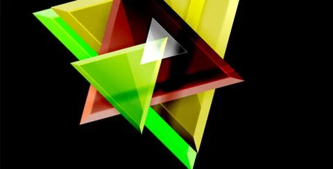 3d triangular vector minimal abstract background design, abstract poster Illustrazione stock