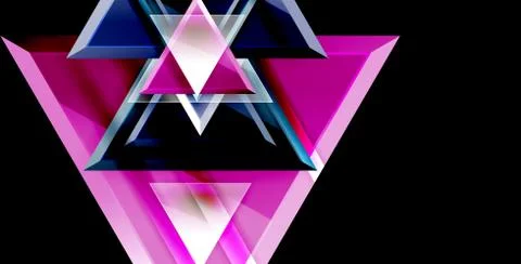 3d triangular vector minimal abstract background design, abstract poster Illustrazione stock