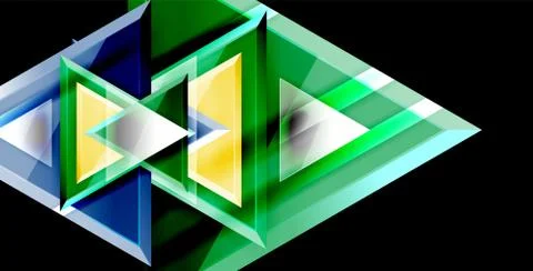 3d triangular vector minimal abstract background design, abstract poster イラスト素材