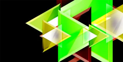 3d triangular vector minimal abstract background design, abstract poster Illustrazione stock