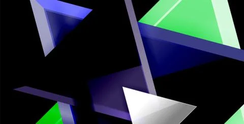 3d triangular vector minimal abstract background design, abstract poster Stock Illustration