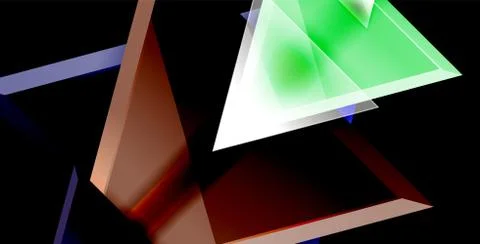 3d triangular vector minimal abstract background design, abstract poster Stock Illustration