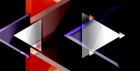 3d triangular vector minimal abstract background design, abstract poster Stock Illustration