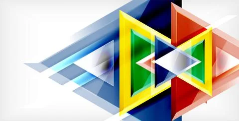 3d triangular vector minimal abstract background design, abstract poster Illustrazione stock