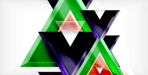 3d triangular vector minimal abstract background design, abstract poster Stock Illustration