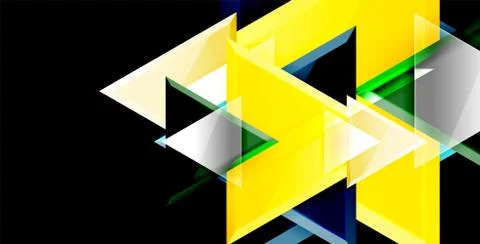 3d triangular vector minimal abstract background design, abstract poster Stock Illustration