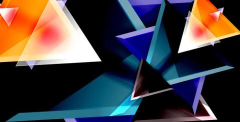 3d triangular vector minimal abstract background design, abstract poster Illustrazione stock