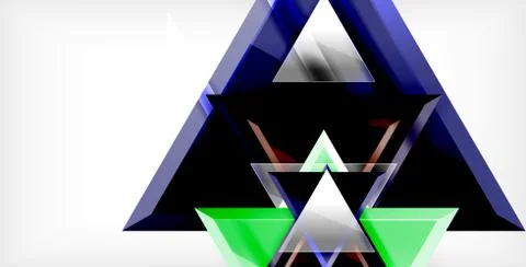 3d triangular vector minimal abstract background design, abstract poster Illustrazione stock