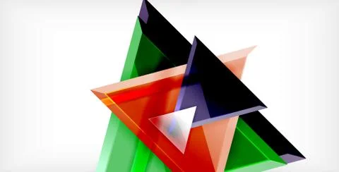 3d triangular vector minimal abstract background design, abstract poster Illustrazione stock