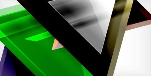 3d triangular vector minimal abstract background design, abstract poster Stock Illustration